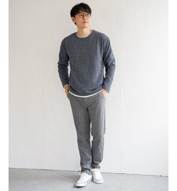 ikka「【2点セット】メランジ畦プルオーバーインナーセット」|パーカー|