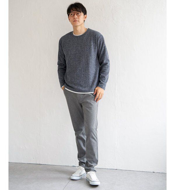 ikka「【2点セット】メランジ畦プルオーバーインナーセット」|パーカー|