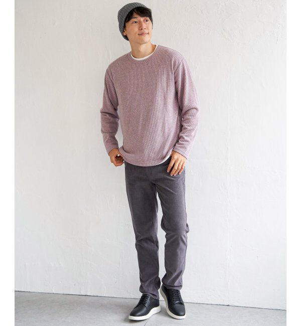 ikka「【2点セット】メランジ畦プルオーバーインナーセット」|パーカー|