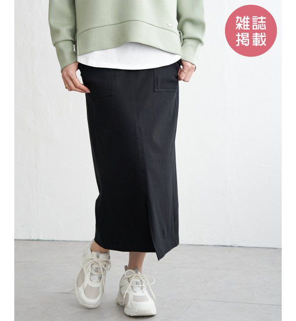 ikka「【雑誌InRed4月号掲載】GOKU楽タイトスカート」|スカート|ブラック