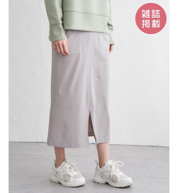 ikka「【雑誌InRed4月号掲載】GOKU楽タイトスカート」|スカート|グレージュ