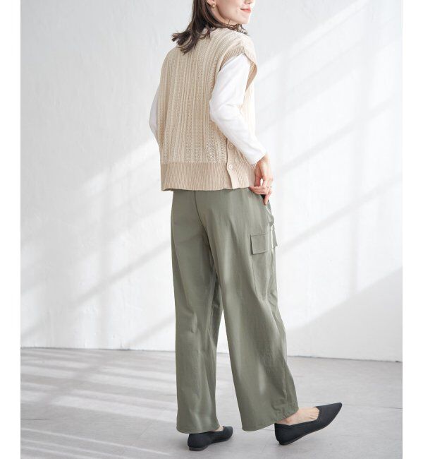 ikka「【雑誌InRed4月号掲載】【2点セット／親子おそろい】サイドボタンニットベストアンサンブル」|ニット・セーター|