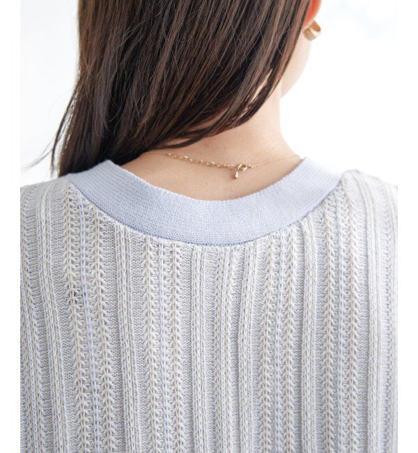 ikka「【雑誌InRed4月号掲載】【2点セット／親子おそろい】サイドボタンニットベストアンサンブル」|ニット・セーター|