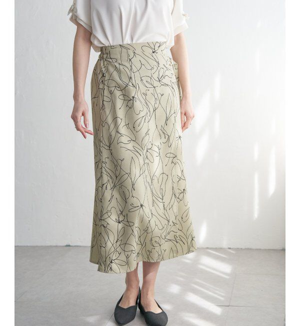 IKKA LOUNGE「リネンライクラップスカート」|スカート|