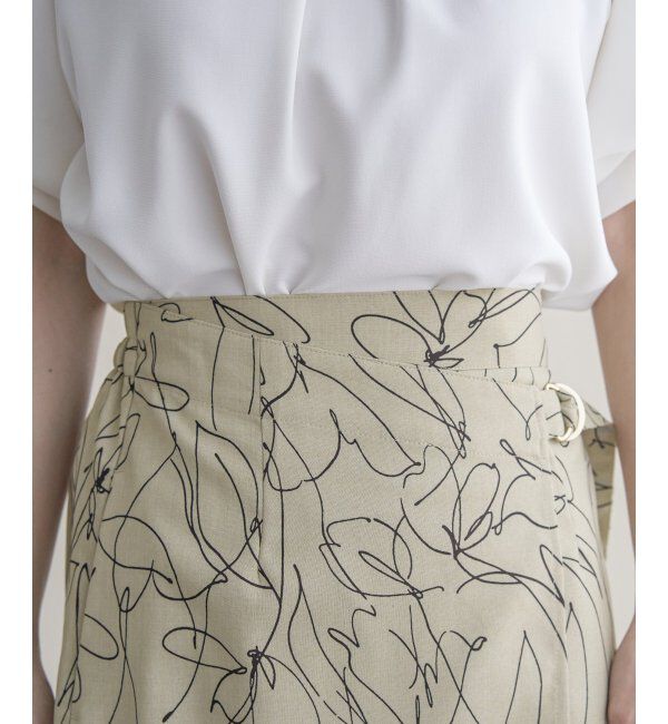 IKKA LOUNGE「リネンライクラップスカート」|スカート|