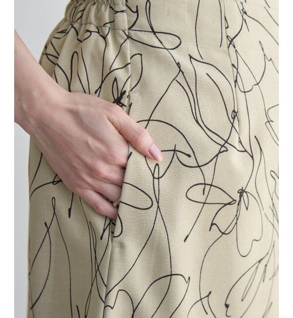 IKKA LOUNGE「リネンライクラップスカート」|スカート|