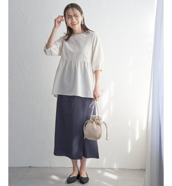 IKKA LOUNGE「リネンライクラップスカート」|スカート|