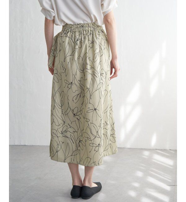 IKKA LOUNGE「リネンライクラップスカート」|スカート|