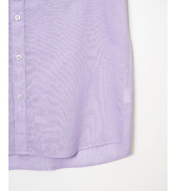 ikka「【吸水速乾】7分イージーケアリネン無地シャツ」|シャツ・ブラウス|