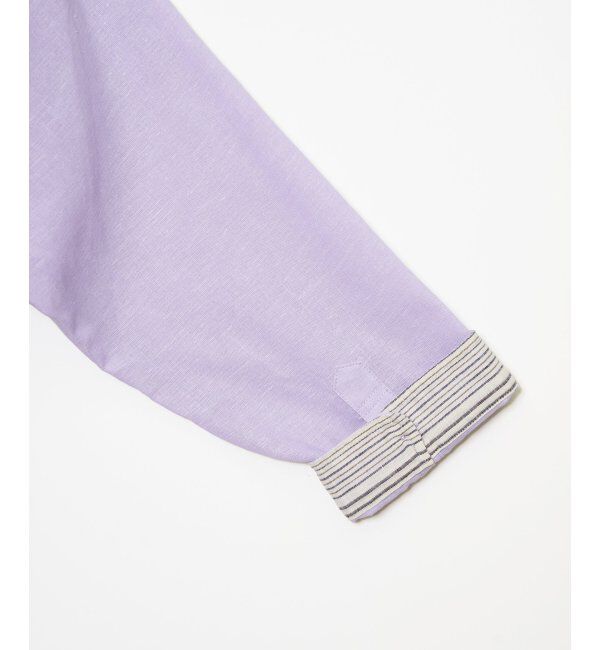 ikka「【吸水速乾】7分イージーケアリネン無地シャツ」|シャツ・ブラウス|