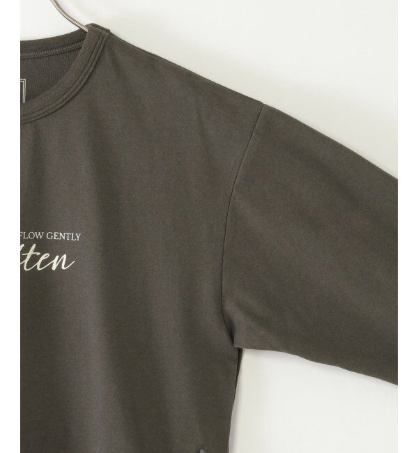 ikka kids「【親子コーデ】フォトロゴ脇レースアップ7分袖Tシャツ（120~160cm）」|Tシャツ・カットソー|