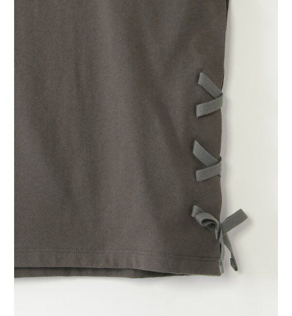 ikka kids「【親子コーデ】フォトロゴ脇レースアップ7分袖Tシャツ（120~160cm）」|Tシャツ・カットソー|