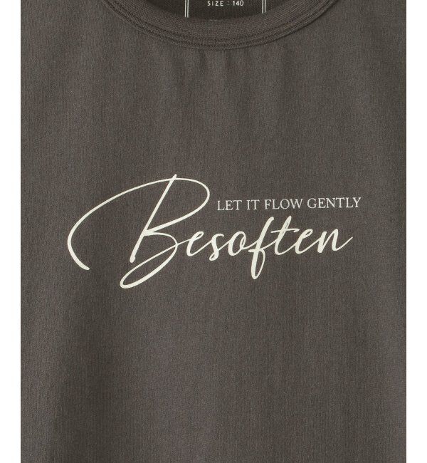 ikka kids「【親子コーデ】フォトロゴ脇レースアップ7分袖Tシャツ（120~160cm）」|Tシャツ・カットソー|