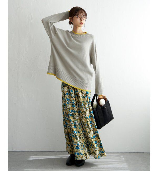 Lbc with Life「配色リブプルオーバー」|カーディガン|