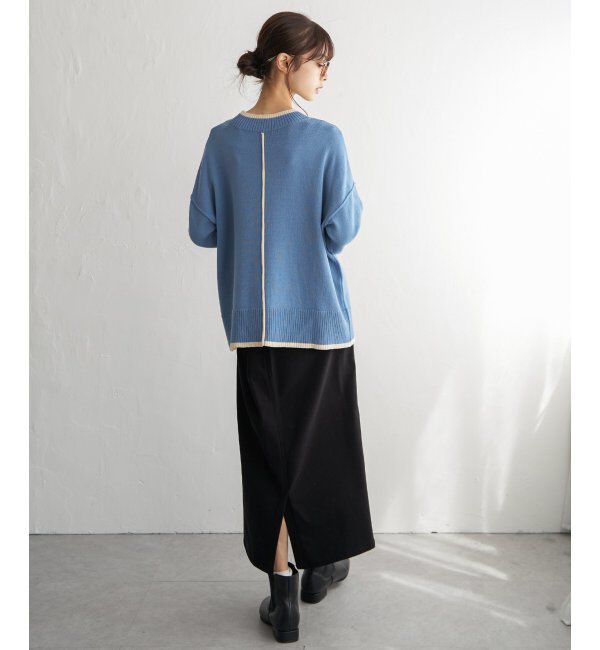 Lbc with Life「配色リブプルオーバー」|カーディガン|