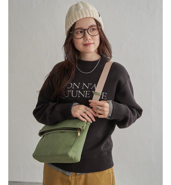 Lbc with Life「エコスエードフラップジップショルダーバッグ」|その他|