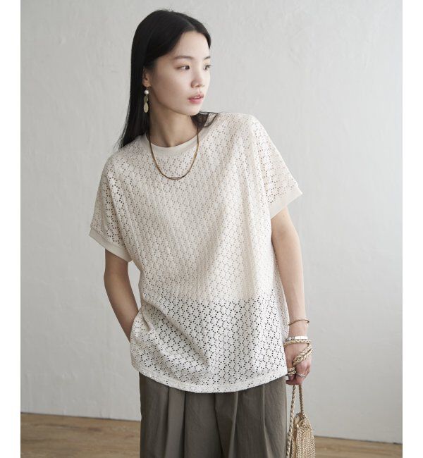 Lbc with Life「アイレットレースプルオーバー」|Tシャツ・カットソー|