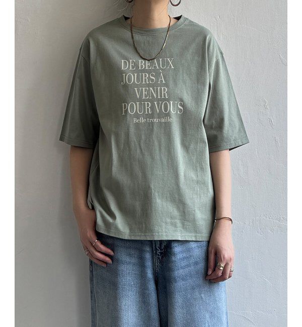 Lbc with Life「プリントロゴビッグTシャツ」|Tシャツ・カットソー|グリーン