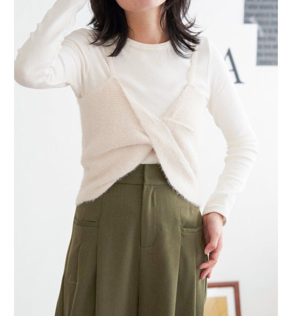 VENCE share style「ツイストニットビスチェ」|タンクトップ|