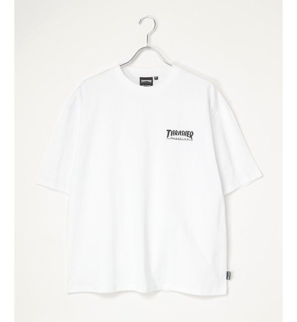 VENCE share style「THRASHER スラッシャー ワンポイント刺繍Tシャツ」|Tシャツ・カットソー|ホワイト
