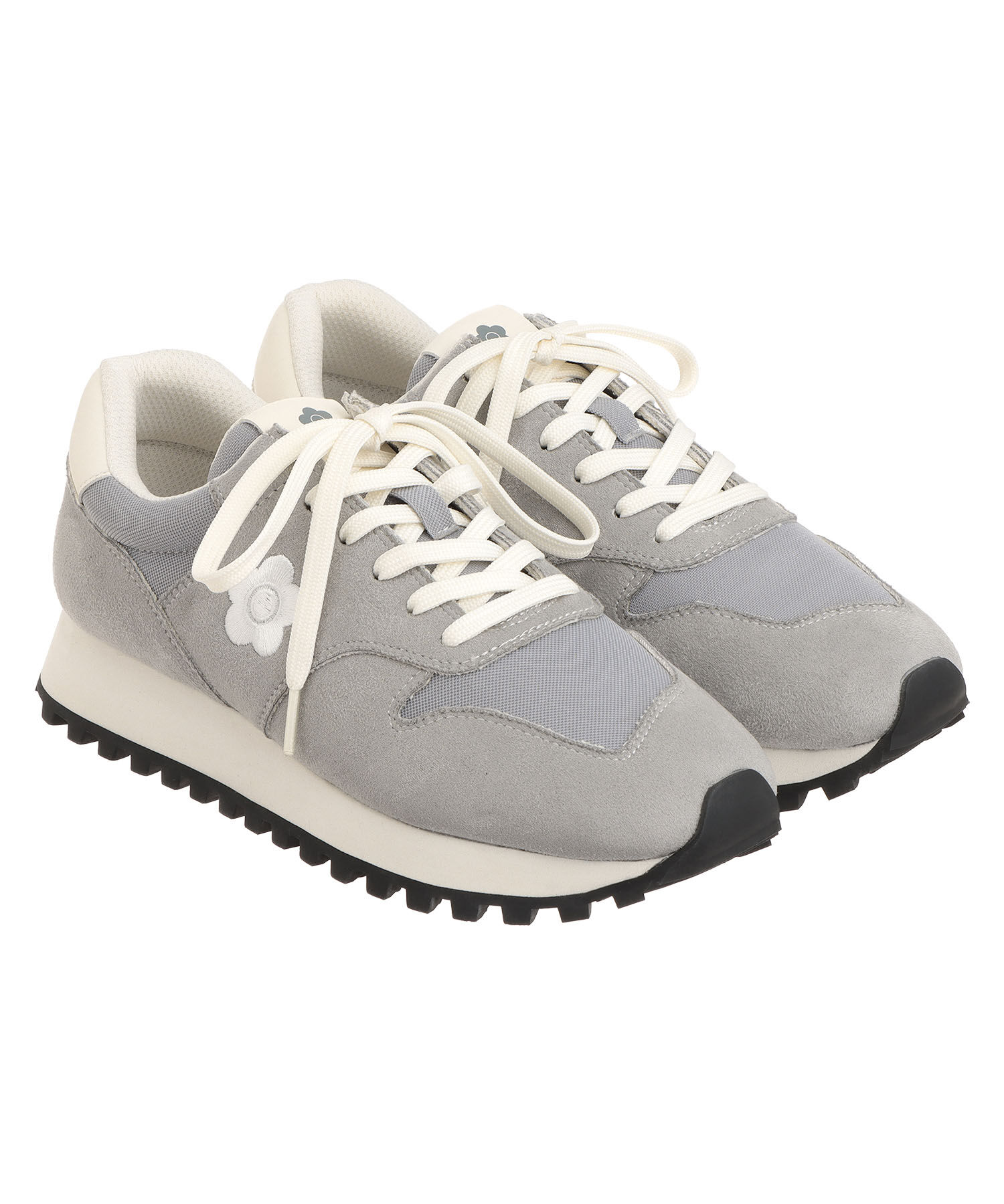 MARY QUANT「デイジーエンブロコンビ スニーカー」|スニーカー|グレー