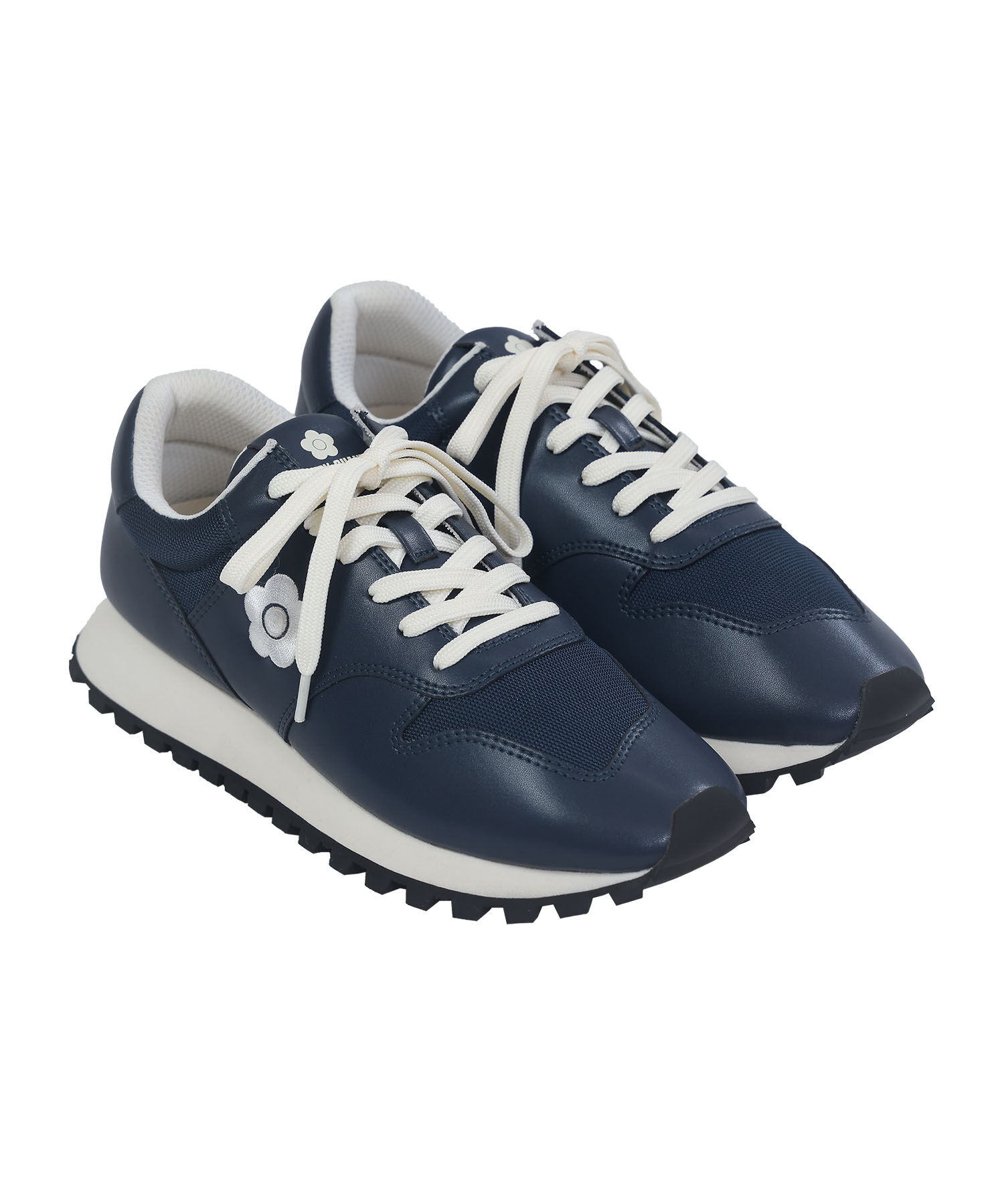 MARY QUANT「デイジーエンブロコンビ スニーカー」|スニーカー|ネイビー