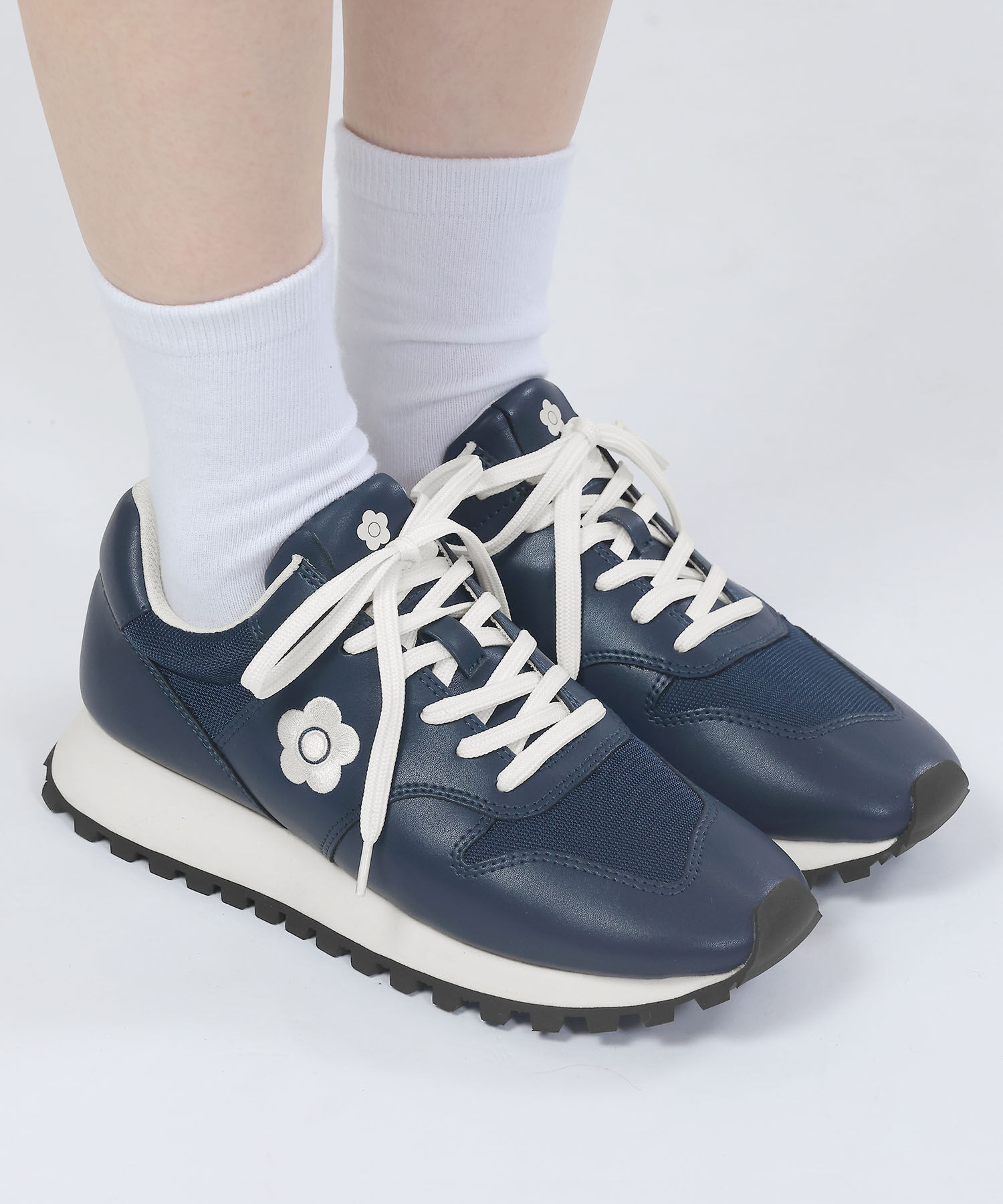 MARY QUANT「デイジーエンブロコンビ スニーカー」|スニーカー|