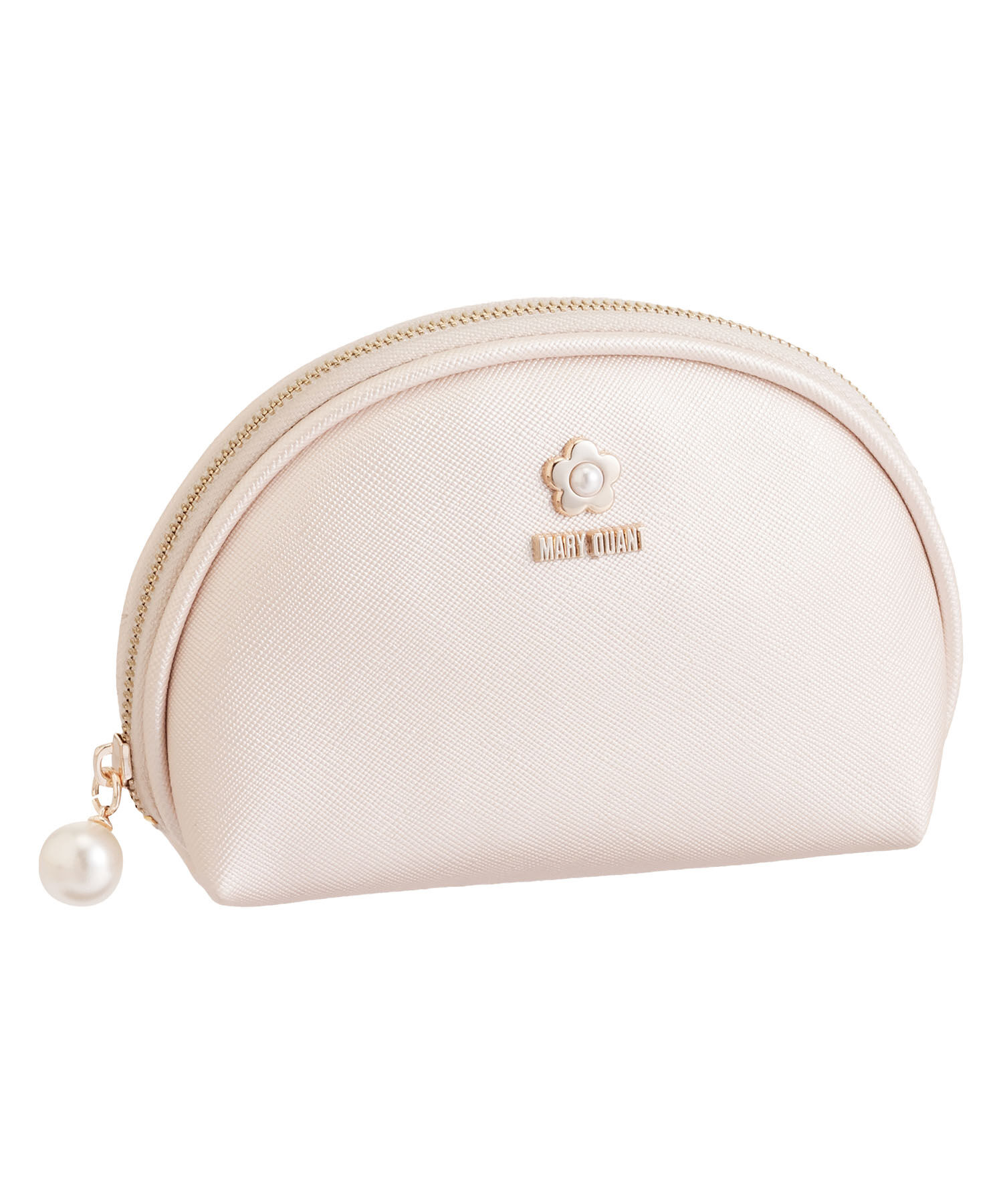 MARY QUANT「サフィアーノパール ラウンドポーチ」|ポーチ|パールピンク