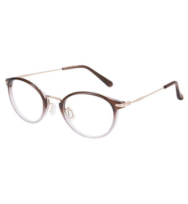  「ボストン型 メガネ｜軽くて壊れにくい Zoff FASHION 度付きメガネ レンズ交換券付き」|メガネ|ブラウン系その他1