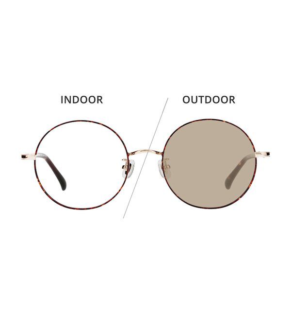  「ラウンド型 調光サングラス｜紫外線対策 レンズの色が変わるサングラス」|サングラス|