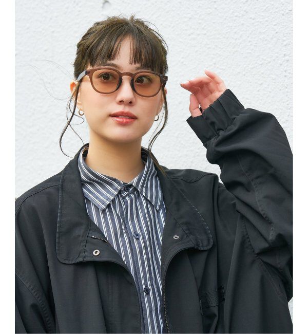  「ウエリントン型サングラス｜調光 レンズの色が変わる 軽量 紫外線防止｜Zoff｜」|サングラス|薄ブラウン1