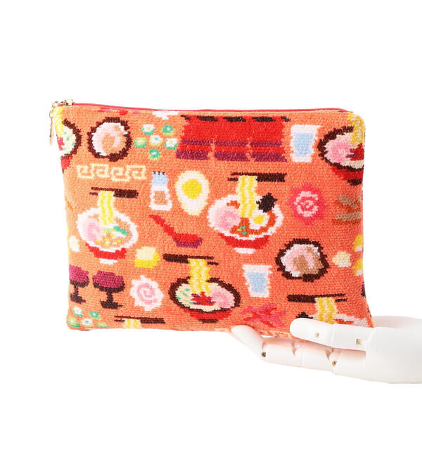 LOVERARY BY FEILER「ラーメンイッチョウ！　フラットポーチ　L/RIC-223068」|ポーチ|