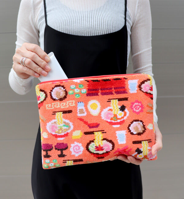 LOVERARY BY FEILER「ラーメンイッチョウ！　フラットポーチ　L/RIC-223068」|ポーチ|