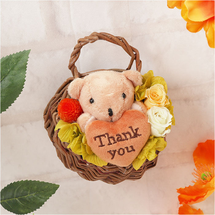 BACKYARD FAMILY「プリザーブドフラワー かわいい 通販 スマイルベア フラワーアレンジメント プリザードフラワー」|その他|