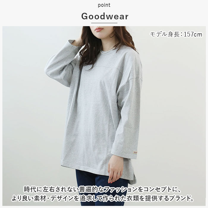 BACKYARD FAMILY「Goodwear グッドウェア 7分袖 tシャツ 通販 Tシャツ ロンT ロングシャツ シャツ」|Tシャツ・カットソー|