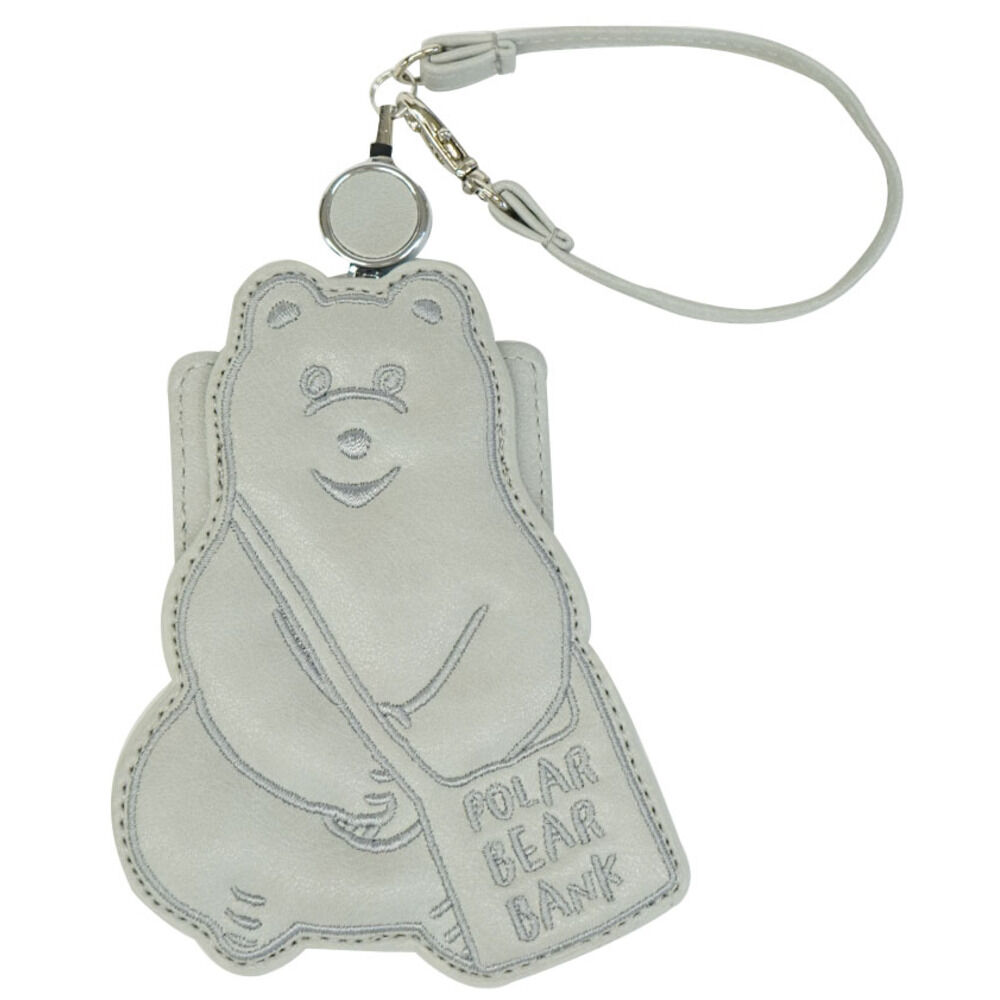 BACKYARD FAMILY「ポーラーベアバンク パスケース 通販 リール付きパスケース 定期入れ 定期券ケース パス ケース」|定期入れ|グレー2