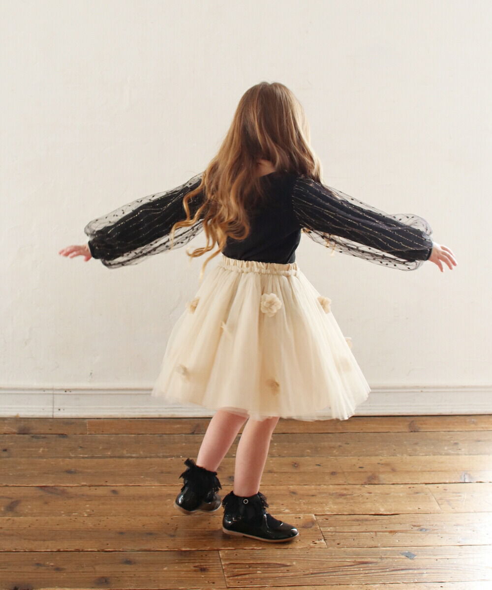 BACKYARD FAMILY「女の子 キッズ 長袖 Tシャツ 通販 ロンT 13252002 長袖Tシャツ カットソー チュール」|その他|