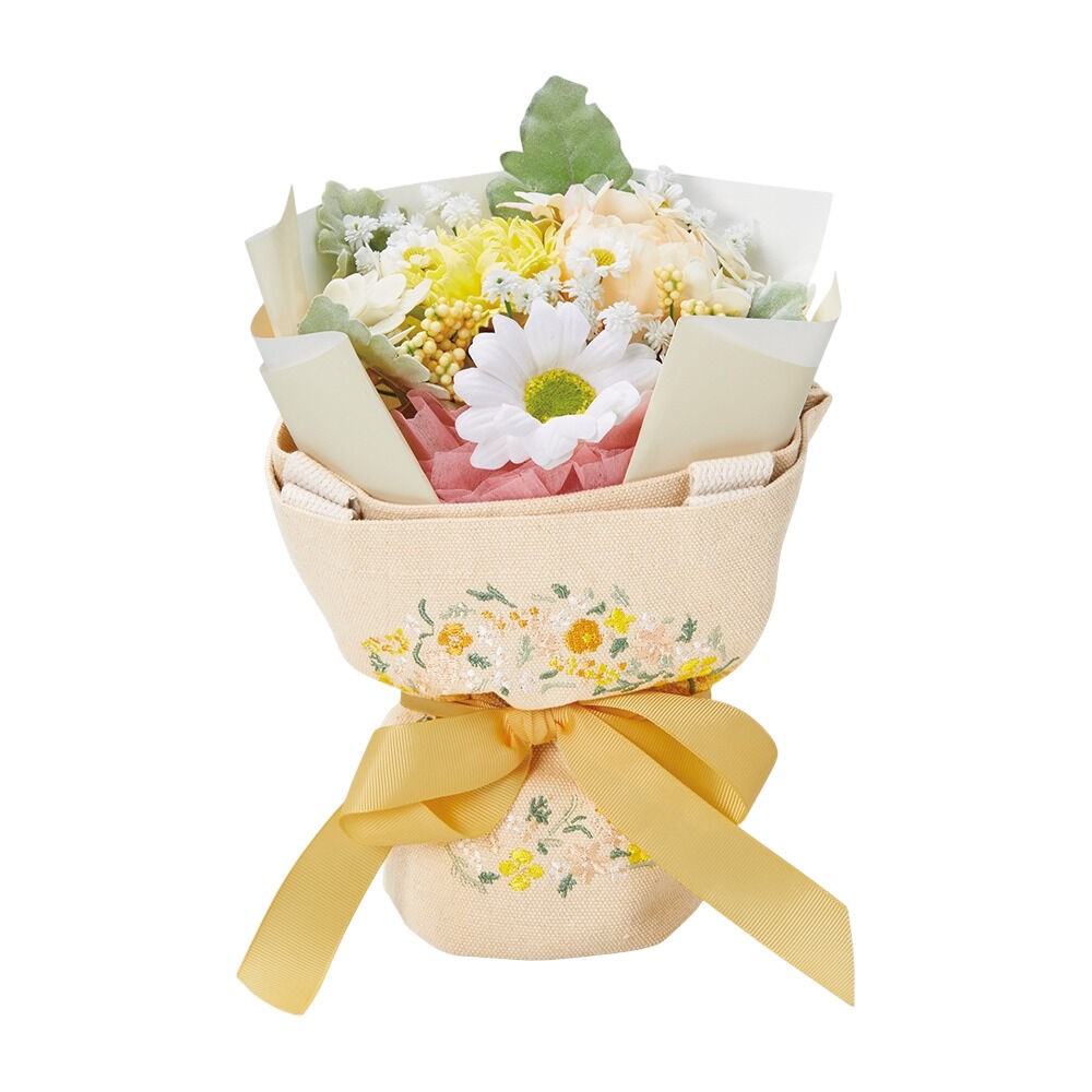 BACKYARD FAMILY「ブーケ ソープフラワー トートバッグ付き 通販 ソープフラワーブーケ 花束 花 フラワー」|その他|イエロー1