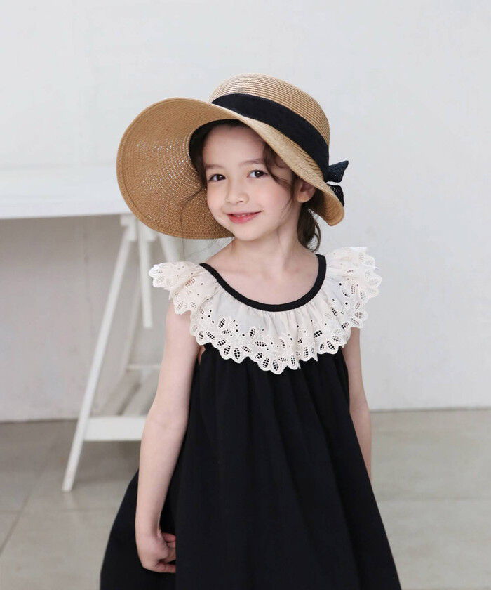 BACKYARD FAMILY「麦わら帽子 キッズ 女の子 通販 RORA ジェーンのサマーハット ストローハット 麦わら 帽子」|ハット|