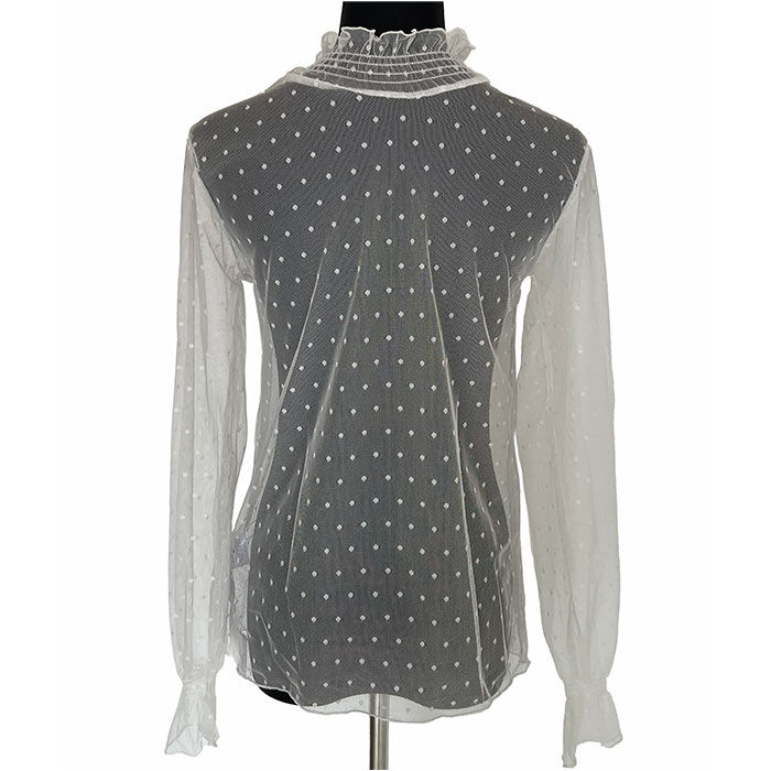 BACKYARD FAMILY「シアートップス 長袖 通販 シアー カットソー シアーブラウス チュールブラウス チュール」|シャツ・ブラウス|