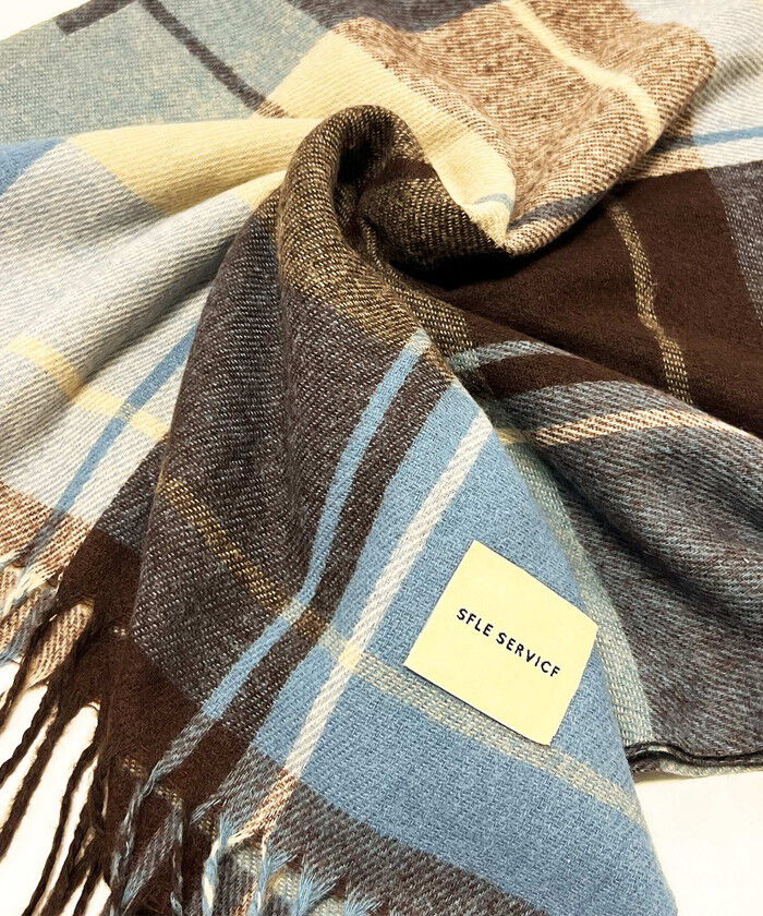 BACKYARD FAMILY「マフラー レディース 大きめ 柔らかい 通販 大判ストール ストール 大判 チェック柄」|ストール|