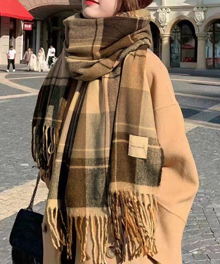 BACKYARD FAMILY「マフラー レディース 大きめ 柔らかい 通販 大判ストール ストール 大判 チェック柄」|ストール|