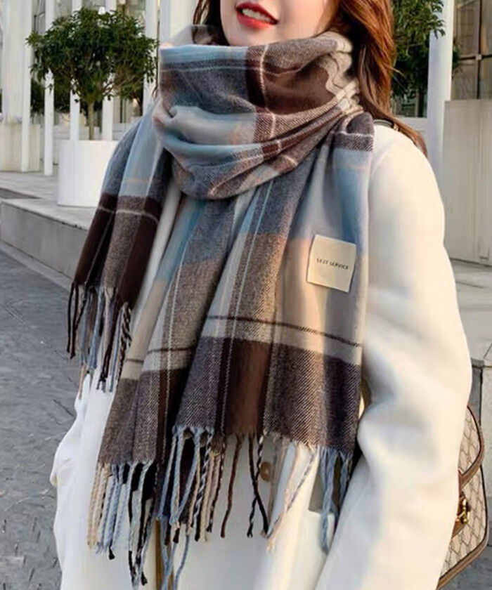 BACKYARD FAMILY「マフラー レディース 大きめ 柔らかい 通販 大判ストール ストール 大判 チェック柄」|ストール|