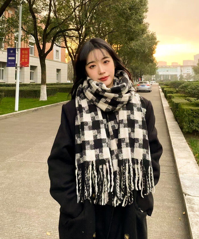 BACKYARD FAMILY「マフラー レディース 大きめ 柔らかい 通販 大判ストール ストール 大判 チェックマフラー」|ストール|