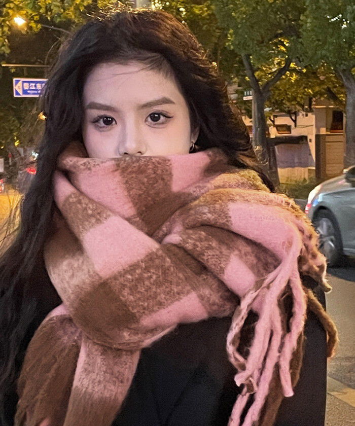 BACKYARD FAMILY「マフラー レディース 大きめ 柔らかい 通販 大判ストール ストール 大判 チェック柄」|ストール|