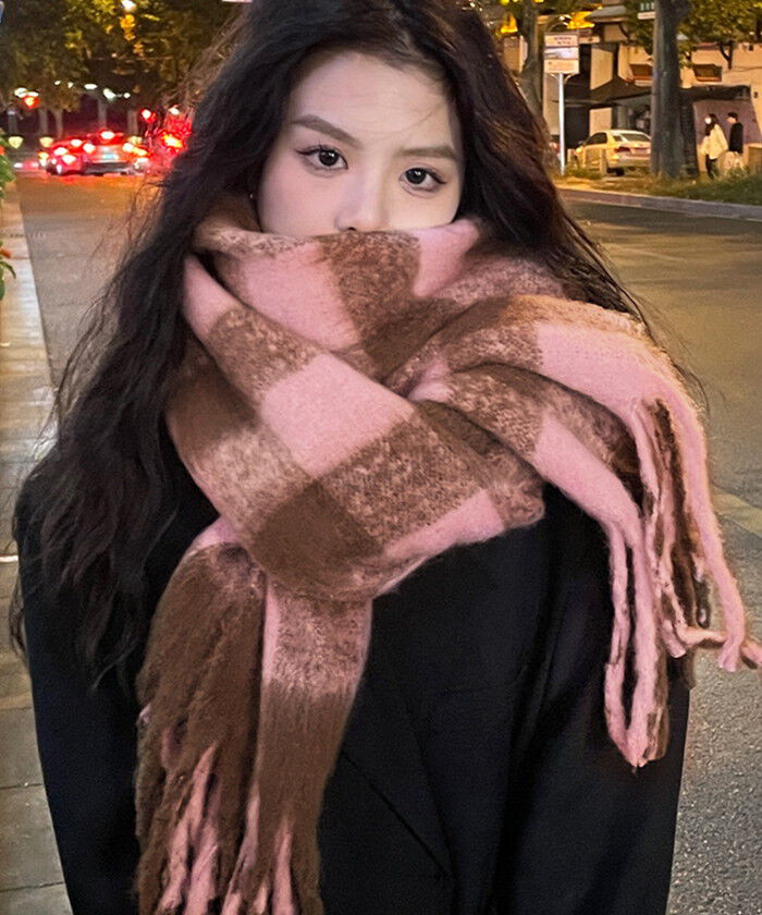 BACKYARD FAMILY「マフラー レディース 大きめ 柔らかい 通販 大判ストール ストール 大判 チェック柄」|ストール|