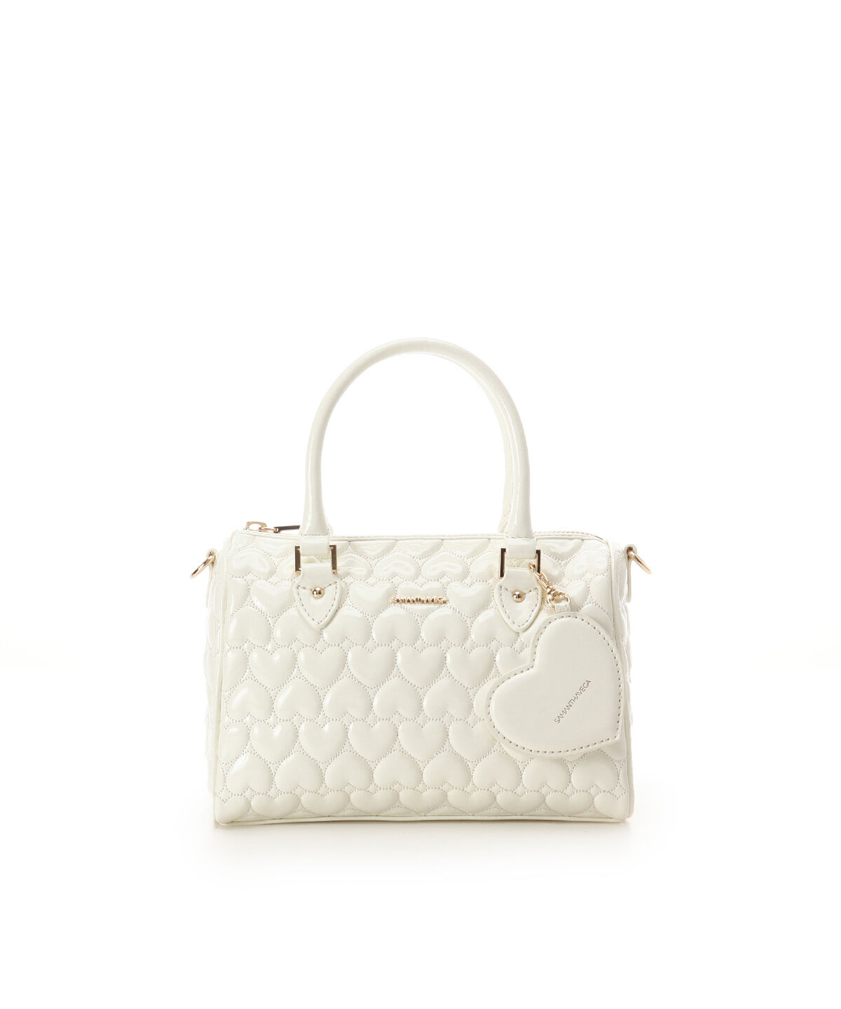 Samantha Vega「■ｵﾝﾗｲﾝｼｮｯﾌﾟ&一部店舗限定■ｴﾀｰﾅﾙﾊｰﾄｷﾙﾄﾐﾆﾎﾞ」|ボストンバッグ|ホワイト