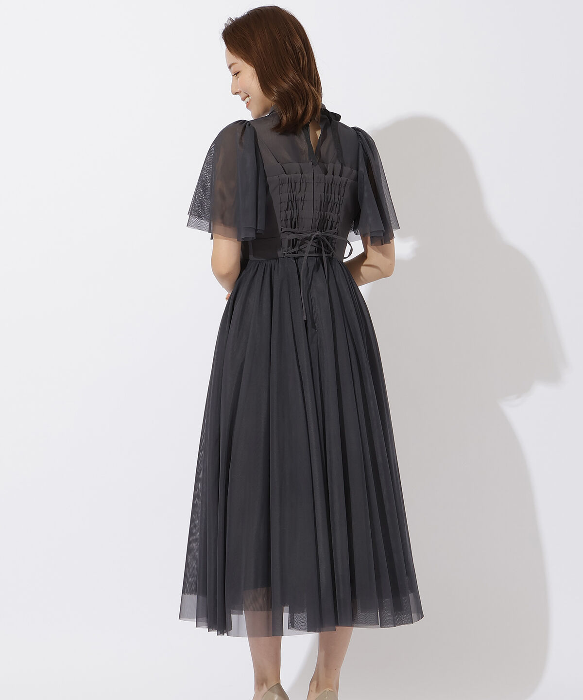 アンドクチュール「チュールオーバーレースドレス」|ドレス|