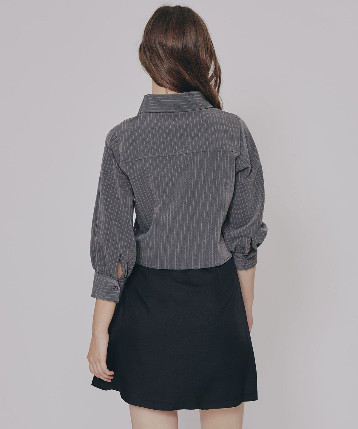 REDYAZEL「ビジューロゴストライプシャツブラウス」|シャツ・ブラウス|