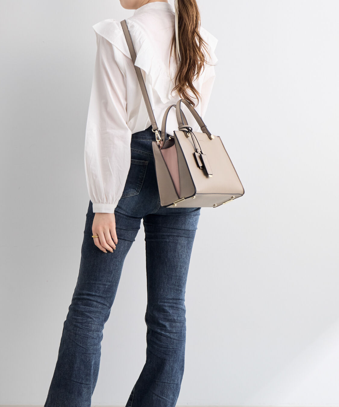 Jewelna Rose「ジュエルナローズ |ターミー ハンドバッグ トート ミドルサイズ コンパクト  10757」|トートバッグ|